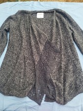 ABERCROMBIE KIDS GIRLS NON CLOSURE SWEATER SIZE 15/16 BLACK GRAY NEW