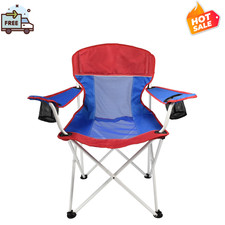Ozark Trail Oversized Mesh Camping Chair RWB Outdoor Folding Portable Blue/Red