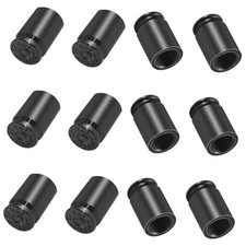 12 PCS Bullet Valve Stem Caps, Universal Bullet Shell Tire Valve 12 PCS Black