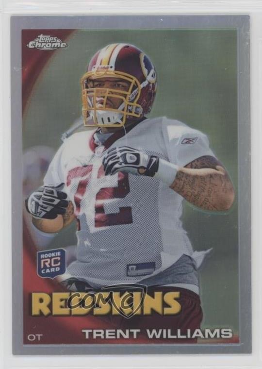 2010 Topps Chrome Refractor Trent Williams #C102 Rookie RC 0ba6