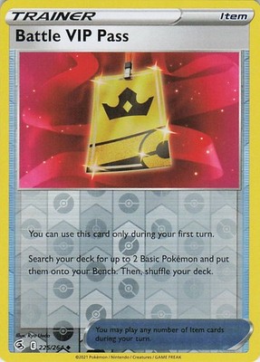 Battle VIP Pass Uncommon SWSH08: Fusion Strike 225/264 NM