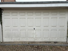 garage door up and over - used double - 420cm x 210cm - white
