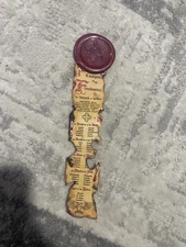 Wax Purity Seal 2”x7.5” Warhammer 40k Inspired Custom Made/HomeMade Real Wax