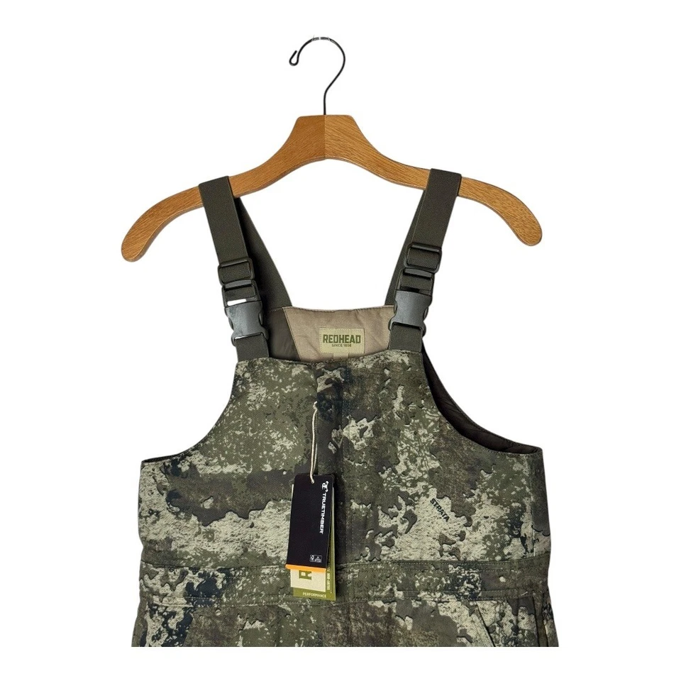 RedHead Overalls Youth Large Green Camo Insulated Silent Hide Bibs Hunting NWT - Image 3 of 4