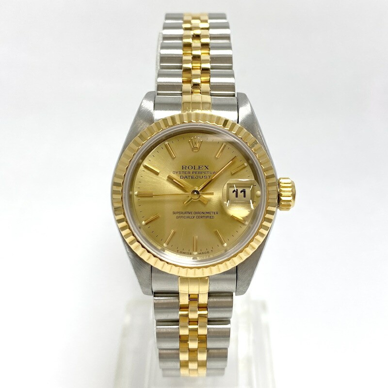 Rolex 69173 Datejust Ladies W Serial Number Champagne Gold Dial