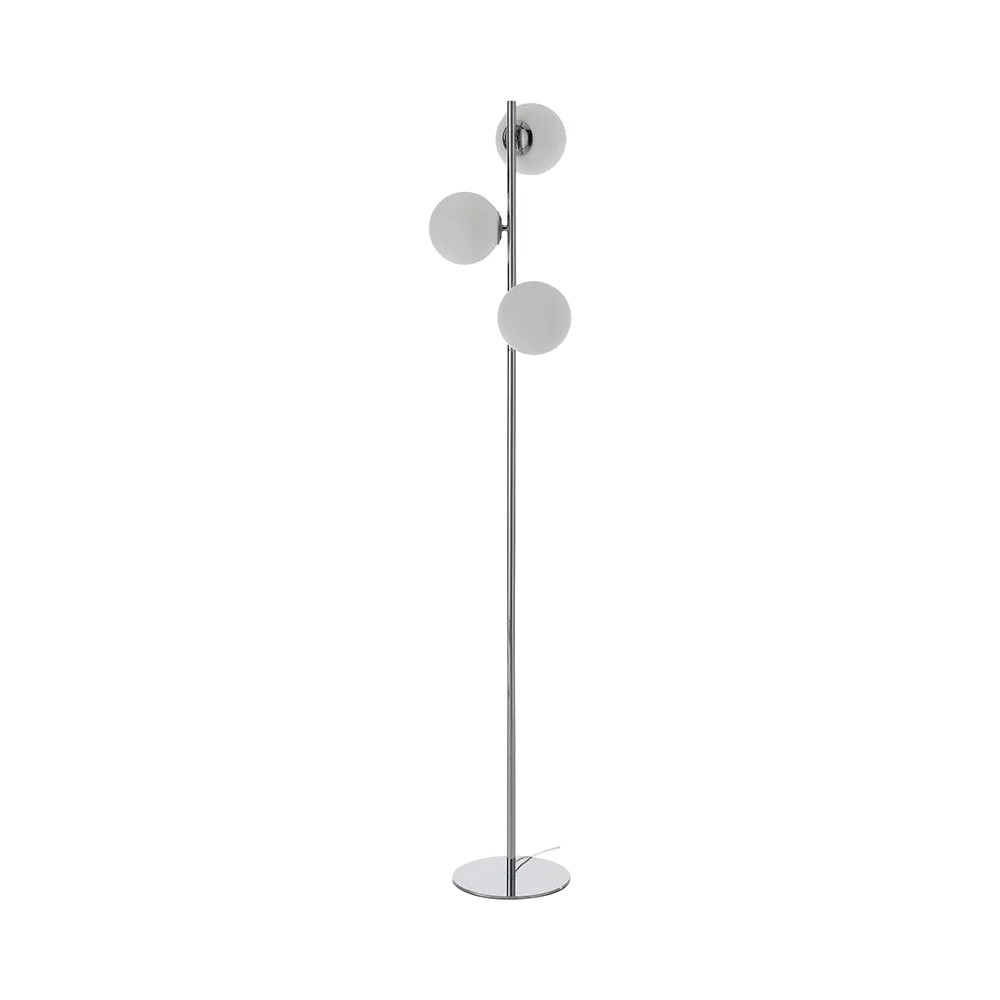 Lampe de sol moderne 3 abat-jours orientables H160 cm noir et métal Roebuck