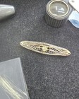 14k Gold Diamond Art Deco Brooch Pin White Yellow Gold Antique Yellow Diamond  — photo 9