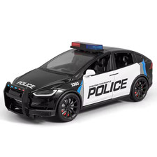 XLG Tesla Roadster Model X Die-Cast Police Car 1:24