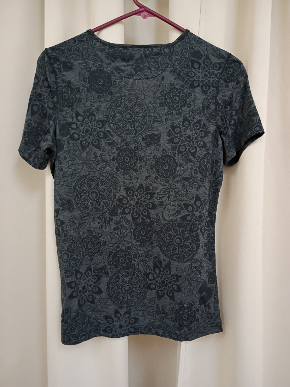 Exofficio Top Tee Women's Dri-release Gray/Black Floral Lightweight Size S