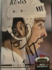 Brent Thompson Los Angeles Kings autographed card 1992-93 Topps Stadium Club #92 — photo 1