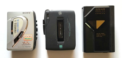 VTG Sony, Craig, GE, Walkman FM/AM Radio Cassette Players, For Parts or Repair