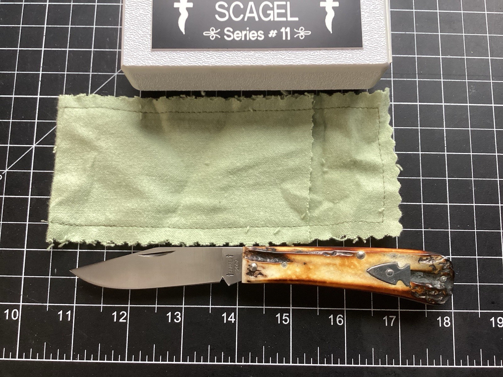 Rare Northwoods Scagel #11 Stag Pocket Knife.excellent + Made In USA 2007