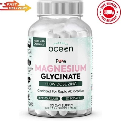 Organics Ocean Pure Magnesium Glycinate Low Dose Zinc Chelated 90 Capsules