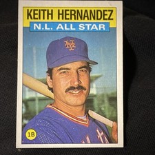 1986 Topps Keith Hernandez N.L. All Star #701 New York Mets Baseball Card
