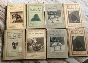 The New York Park Zoological Guide Book - Lot of 8 Guides - 1913 thru 1931