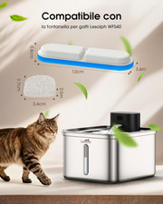 Filtri Di Ricambio Per Fontana Per Gatti NPET WF040, WF160, WF120 - 6 Set Con Spugna E Carbone Attivo