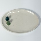 Anthropologie Cozy Home Plate Christmas Trees 3D Oval Dishwasher Microwave Safe