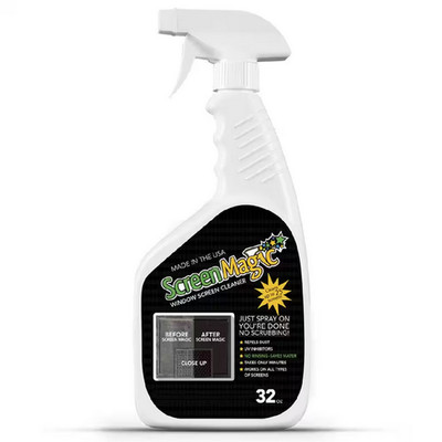 32 oz Window Screen Cleaner Spray Trigger Bottle   Fast No-Rinse Formula