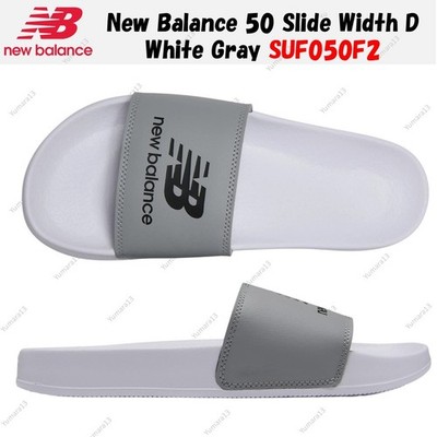 New Balance 50 Slide Width D White Gray SUF050F2 Men's Size