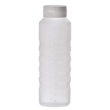 HUBERT Plastic Squeeze Bottle with White FLOWCUT Top 24 oz Clear