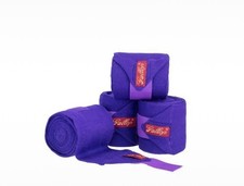 NEW Gallop Purple Elasticated Exersice Bandages/Polo Wraps X4