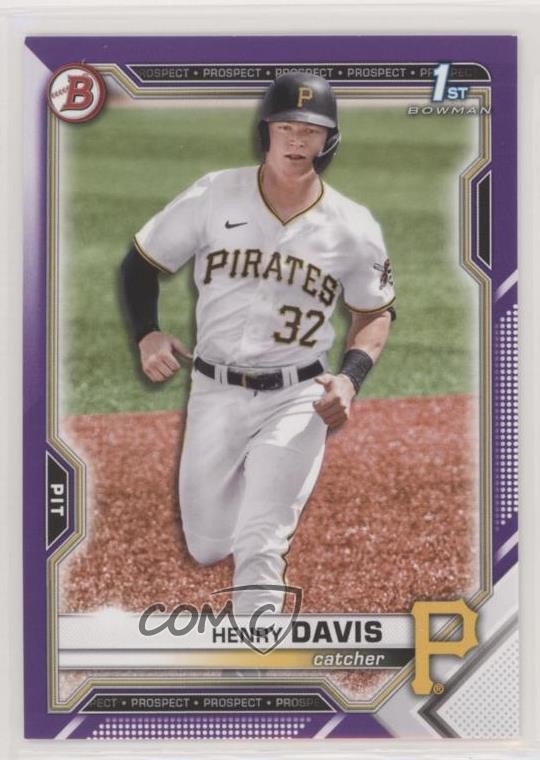 2021 Bowman Draft Purple 245/250 Henry Davis #BD-48 fo7