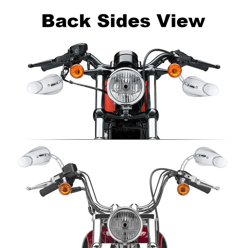 Espejos retrovisores de visión divididos para Harley Touring Electra Glide Street Glide Road King NUEVO Foto 4 de 4