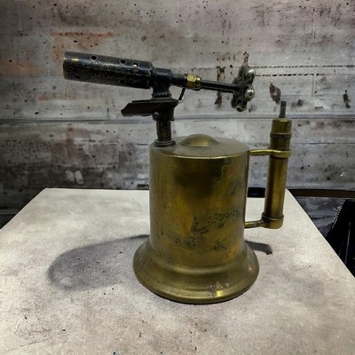 Antique Brass Clayton & Lambert Blow Torch Detroit Michigan Steampunk Decor TI7