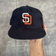Men's Vintage 90s New Era Pro Model San Diego Padres Plain Logo Fitted Hat 7 1/4