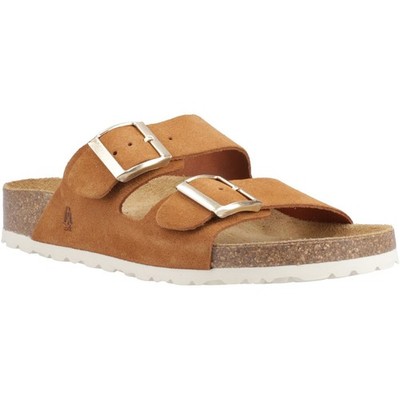 Hush Puppies Brixley Pantolette Wildleder Damen hellbraun Sandalen