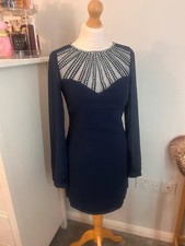 Navy mesh top with jewels crystal detail from Lipsy size 8 wedding guest races