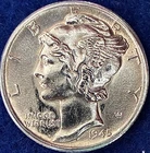 1945-P Mercury Silver Dime Ch BU