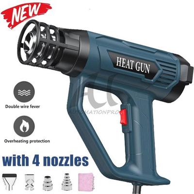 #ad 2500W Heat Gun Electric Hot Air Gun Dual Temperature Power Heater 4 Nozzles Tool $18.89