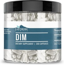DIM Diindolylmethane 200 Capsules, Pure  Undiluted, No Additives