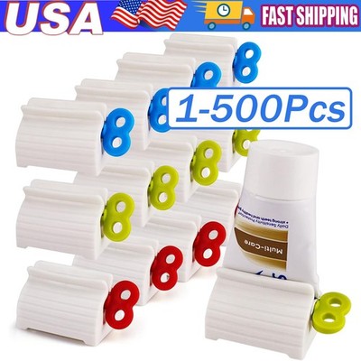 Toothpaste Squeezer Bathroom Tube Easy Stand Dispenser Rolling Holder Seat Lot
