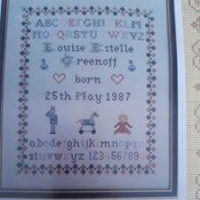 Jane Greenoff Birth Sampler Cross Stitch Kit 