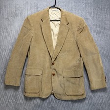 VTG Lands End Corduroy Jacket Mens Size 44L Blazer Professor Academia Preppy