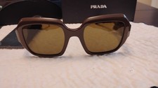Prada Dark Brown Square Ladies Sunglasses PR 28ZS 15L09Z 53 PR 28ZS 15L09Z 53