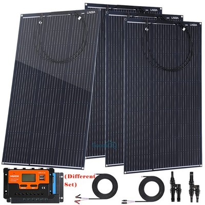 200W 400W Solar Panel Kit 12V Battery Charge RV Caravan Rooftop Off-Grid Home PV