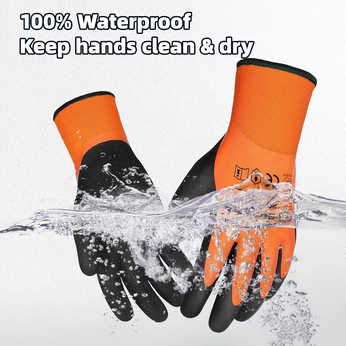 Schwer 2 Pairs Waterproof Work Gloves for Men and Women CR3306, Gardening Gloves