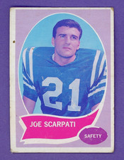 1970 Topps #193 Joe Scarpati Error Card, NO BLACK INK, Missing Team Name