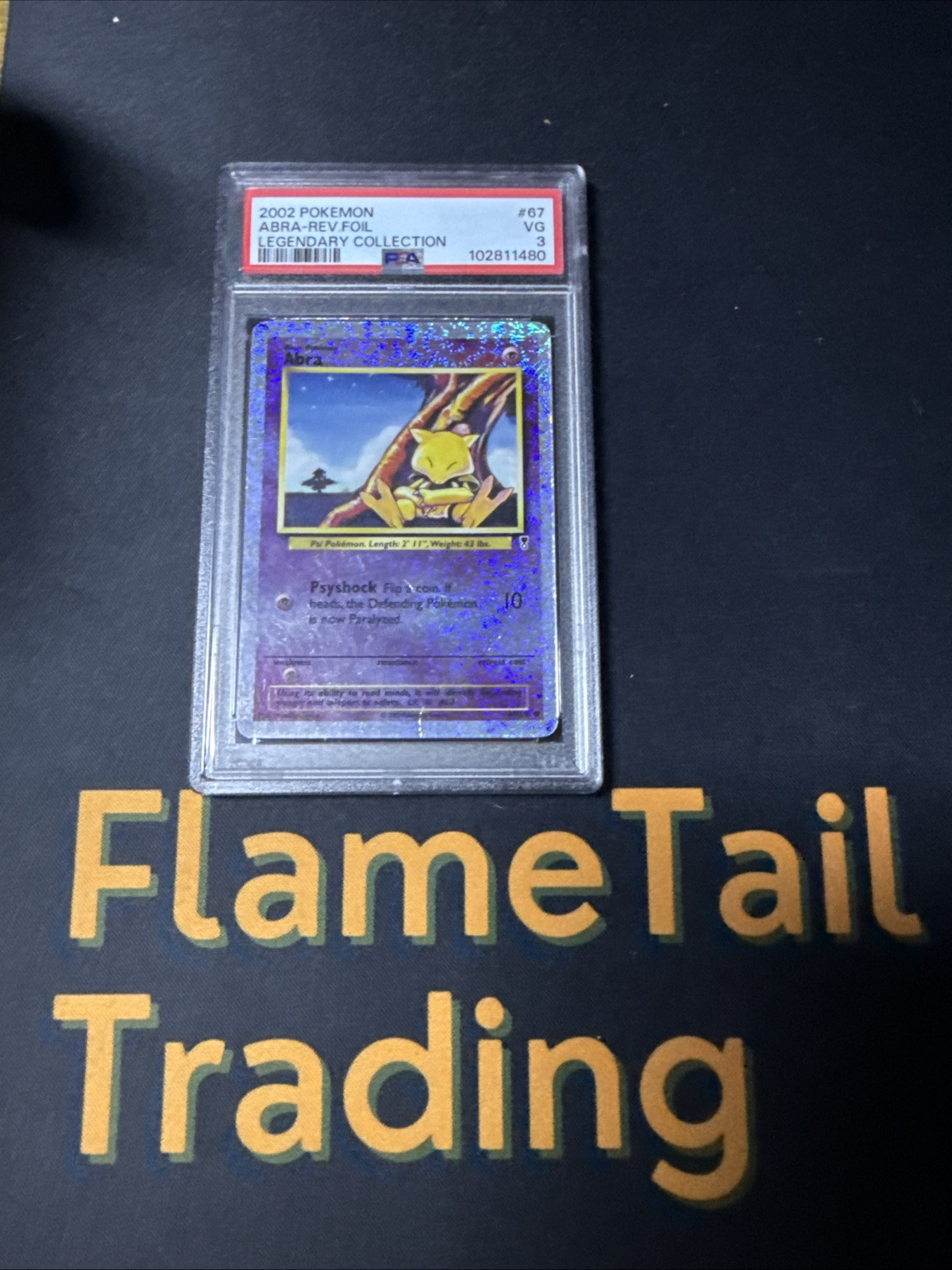 2002 Pokemon Legendary Collection Abra Reverse Holo 67/110 PSA 3