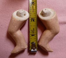 Antique All Bisque Bent limb Baby doll Replacement legs Very nice flesh color