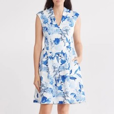 NEW Vince Camuto Floral Scuba Knit Fit & Flare Dress - size 4