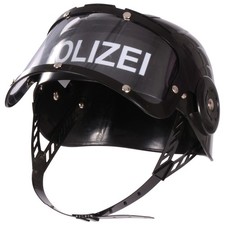 EDUPLAY 150109 Polizeihelm mit Visier, Kunststoff, 20 x 20 x 15 cm, schwarz (1 S