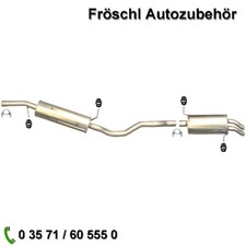 für Ford Galaxy Seat Alhambra VW Sharan 2,8 V6 Edelstahl Mitteltopf Endtopf a*