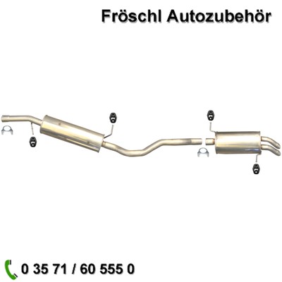 für Ford Galaxy Seat Alhambra VW Sharan 2,8 V6 Edelstahl Mitteltopf Endtopf a*