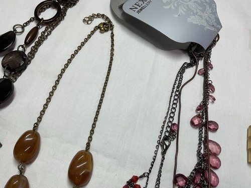 Jewellery Great Job Lot Acrylic, Retro, Boho, Mixed Style Necklaces x8 - Picture 14 of 18
