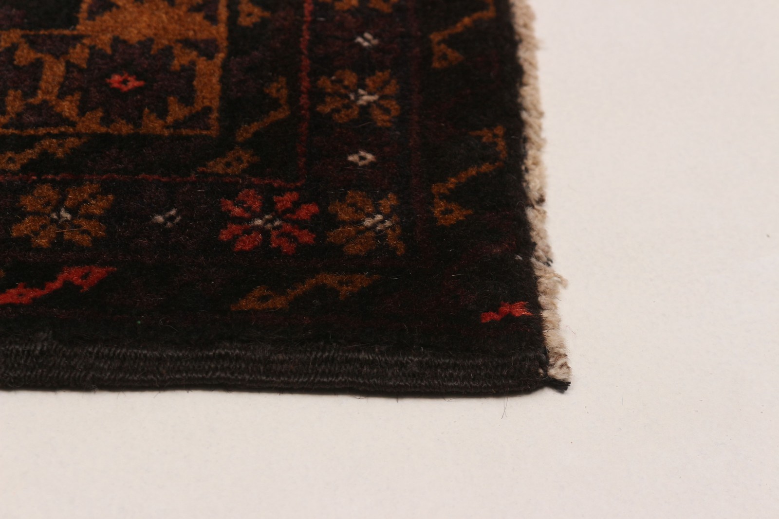 Vintage 3'11" x 6'5" Geometric Hand-Knotted Carpet Traditional Wool Area Rug