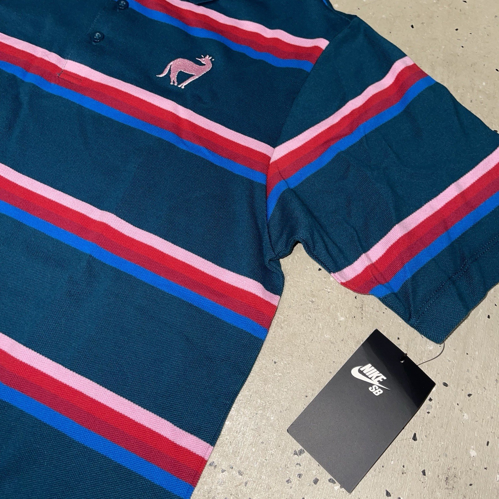 Nike SB x Parra Short Sleeve Polo Shirt Striped - XS image 5